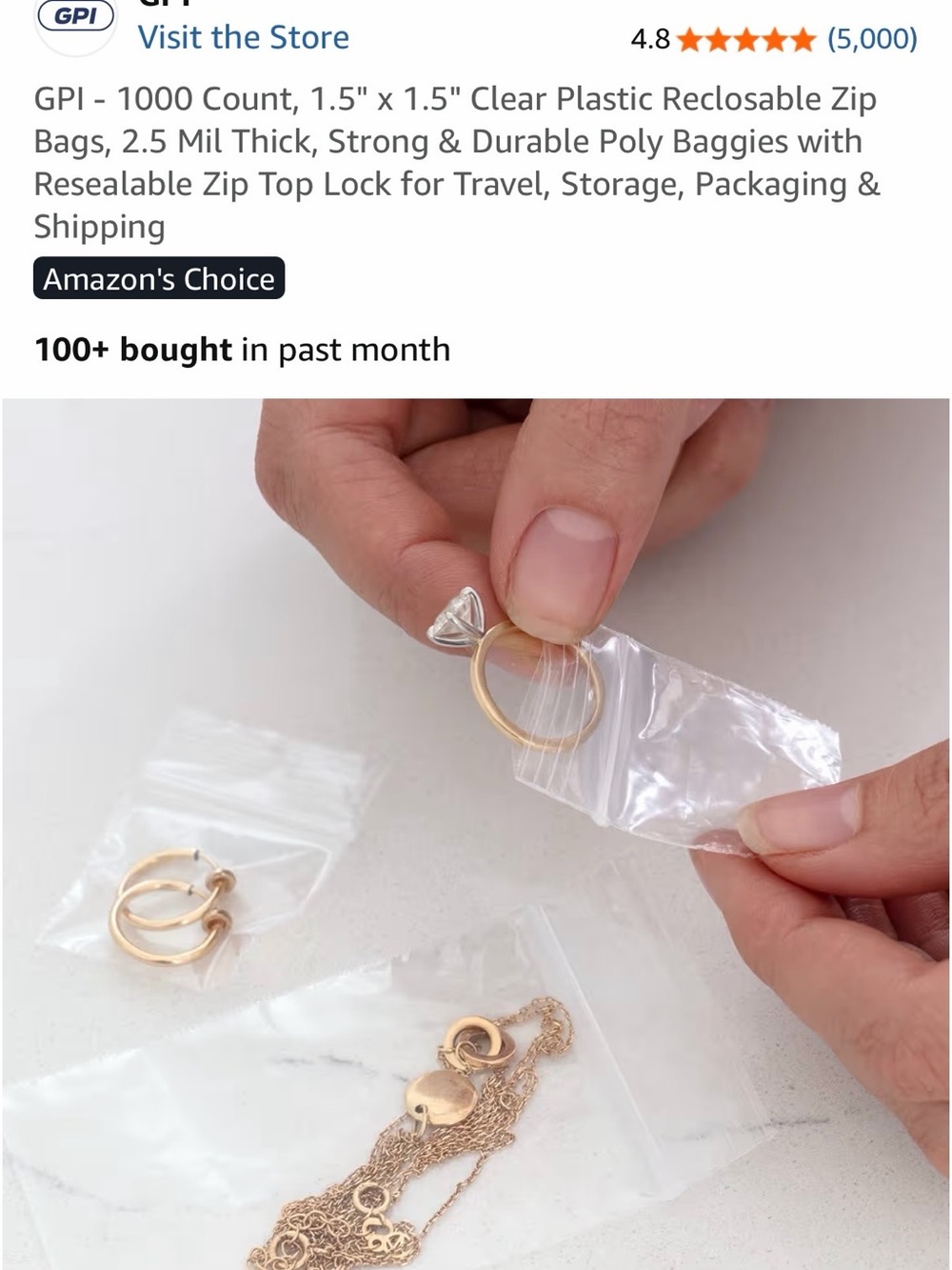 Dime bags - Clear Small Resealable Poly Storage Zip Bags 2.5 Mil 1.5”x1.5”